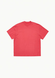 mock neck t-shirt, red