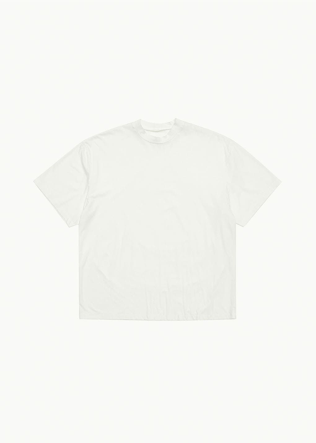 mock neck t-shirt, white