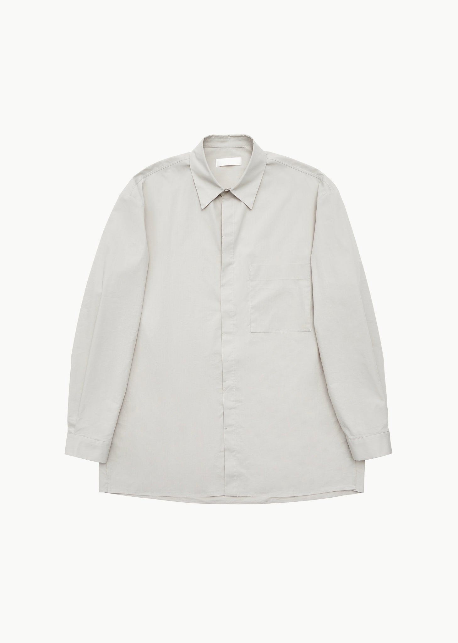 square pocket oversized shirt, beige
