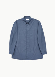 square pocket oversized shirt, indigo
