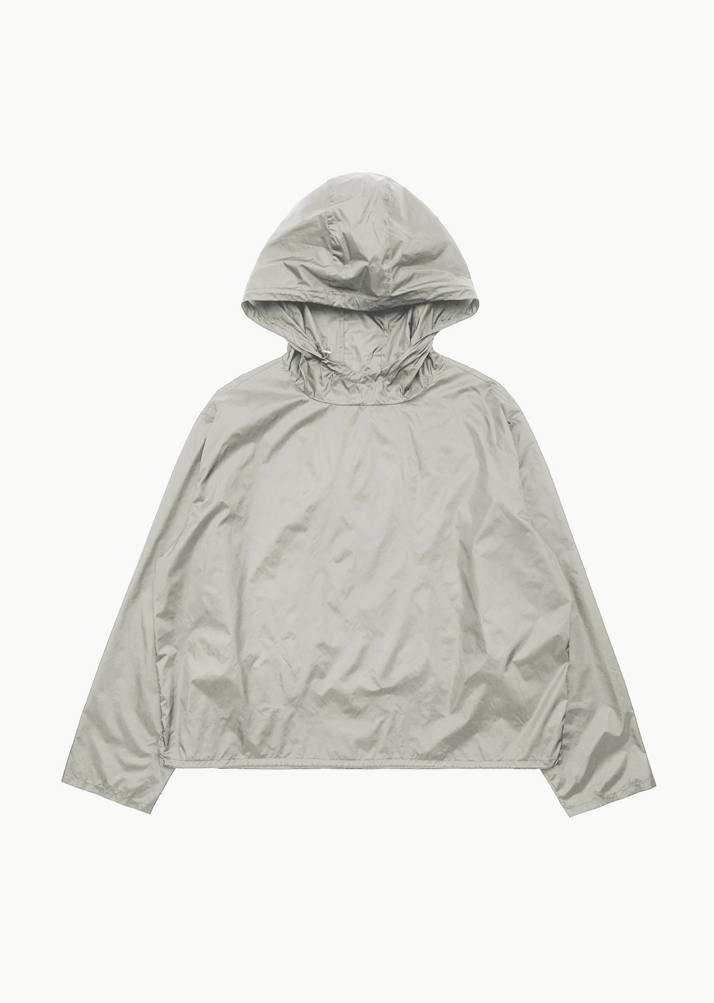 sheer hoodie anorak, beige
