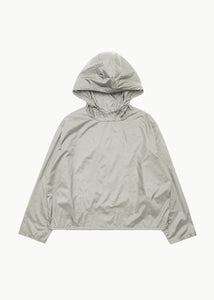 sheer hoodie anorak, beige