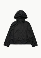 sheer hoodie anorak, black - Image 1