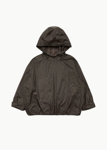 sheer hoodie anorak, brown