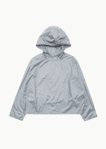 sheer hoodie anorak, grey