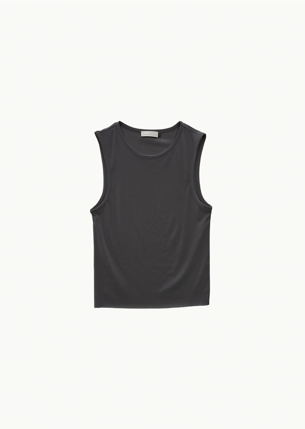round neck sleeveless top, charcoal
