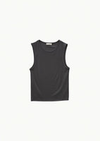 round neck sleeveless top, charcoal - Image 1