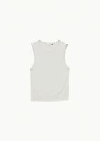round neck sleeveless top, ivory - Image 1