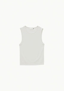 round neck sleeveless top, ivory