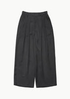 men's cupro two tuck wide pants, black - Image 1
