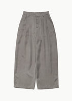 men's cupro two tuck wide pants, khaki - Image 1