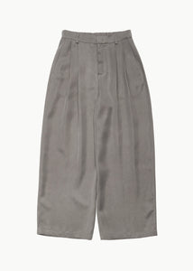 men's cupro two tuck wide pants, khaki