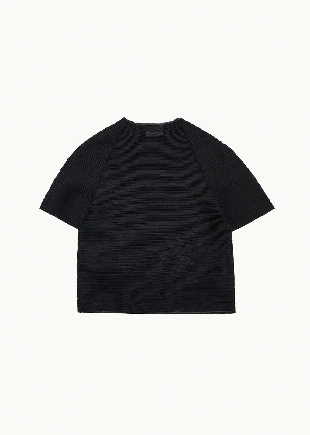men's pleats raglan top, black