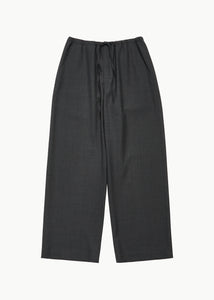 men's wool banding pants, grey