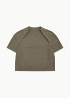 raglan cowl neck top, khaki - Image 1