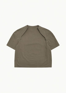 raglan cowl neck top, khaki