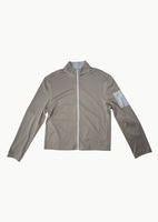 slim fit zip up jumper, beige - Image 1
