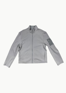 slim fit zip up jumper, grey