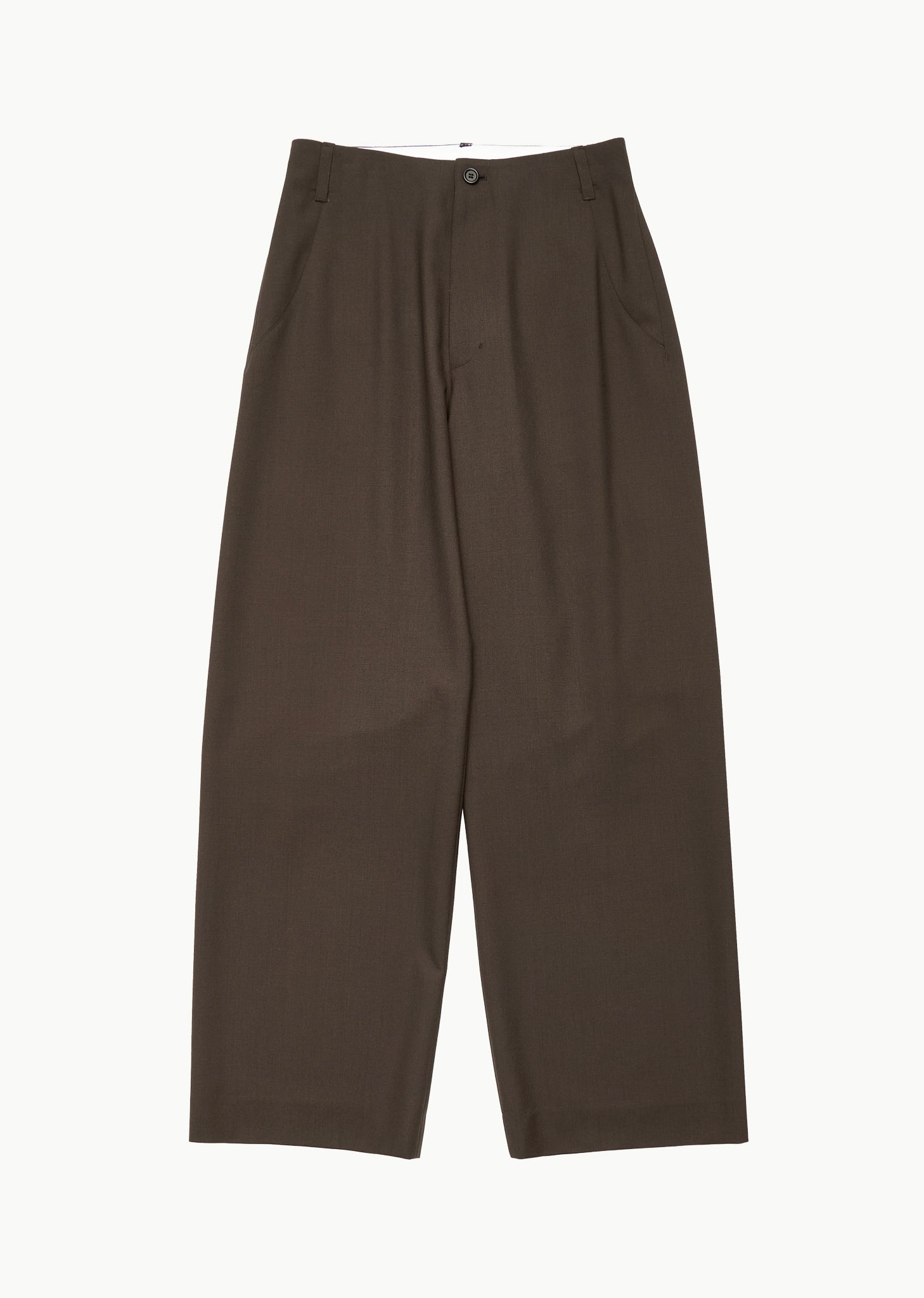 wool wide pants, khaki