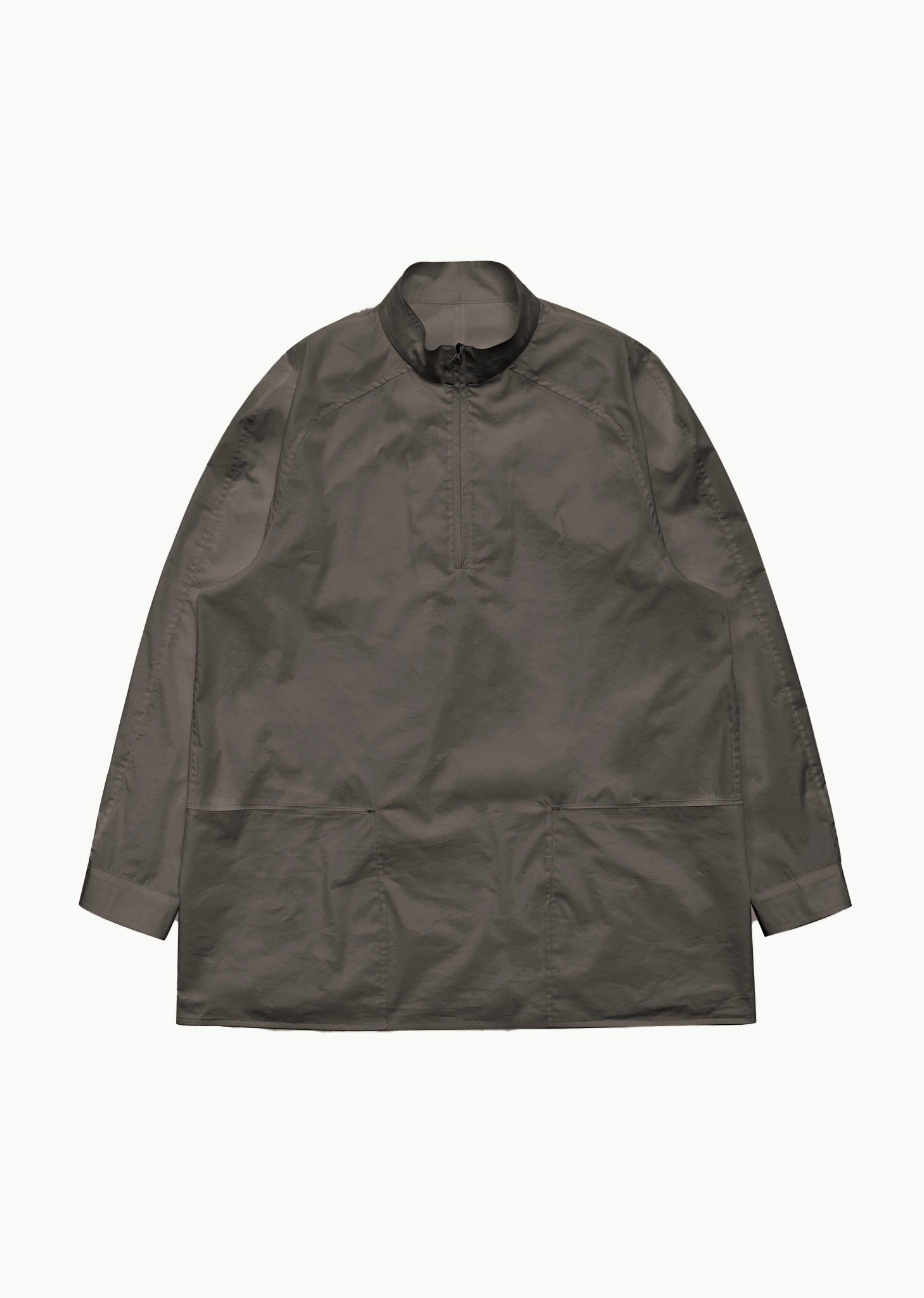 half neck tunic shirt, brown
