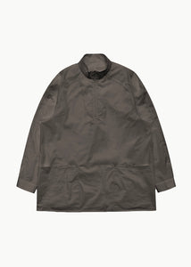 half neck tunic shirt, brown
