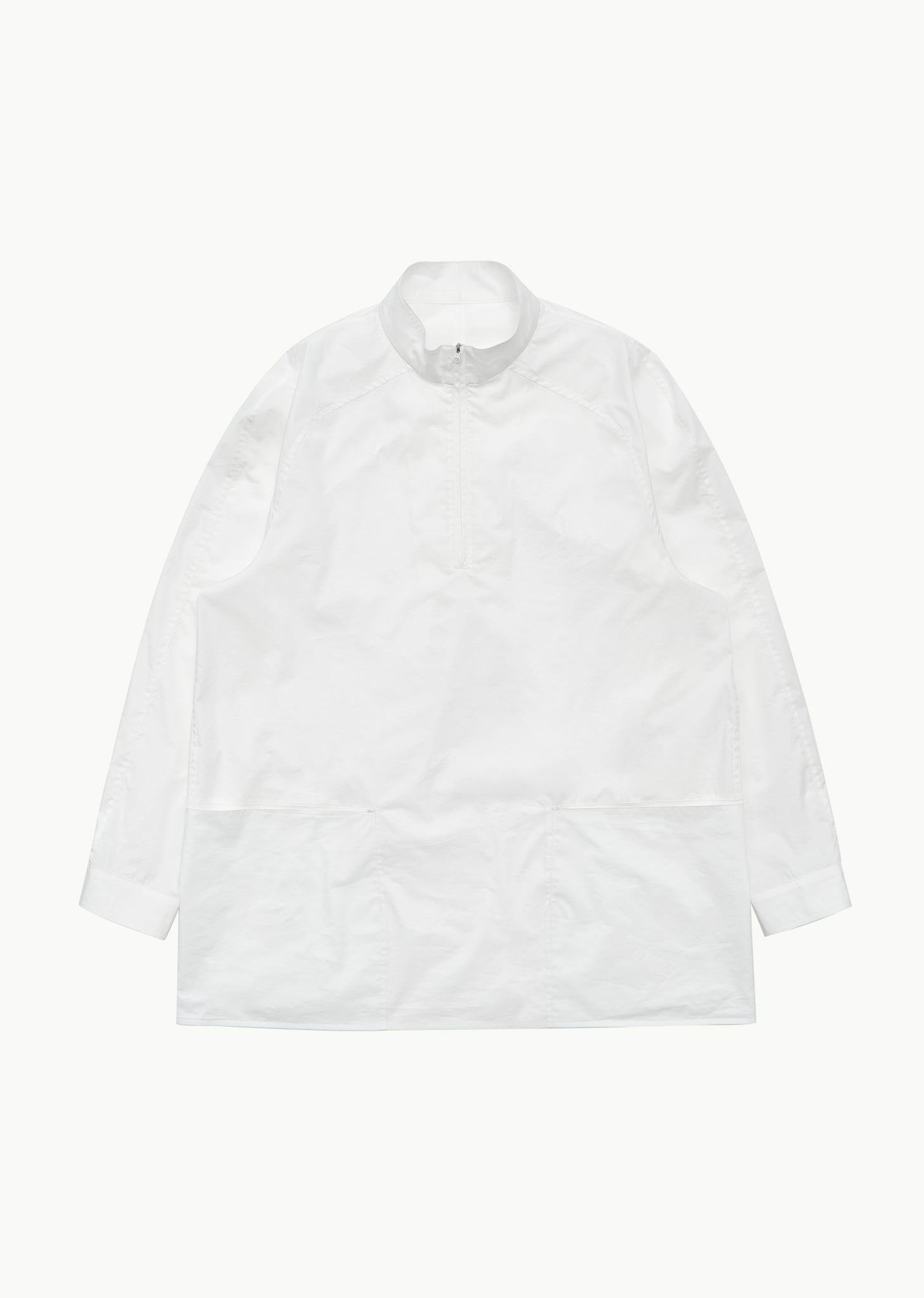 half neck tunic shirt, white