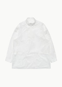 half neck tunic shirt, white