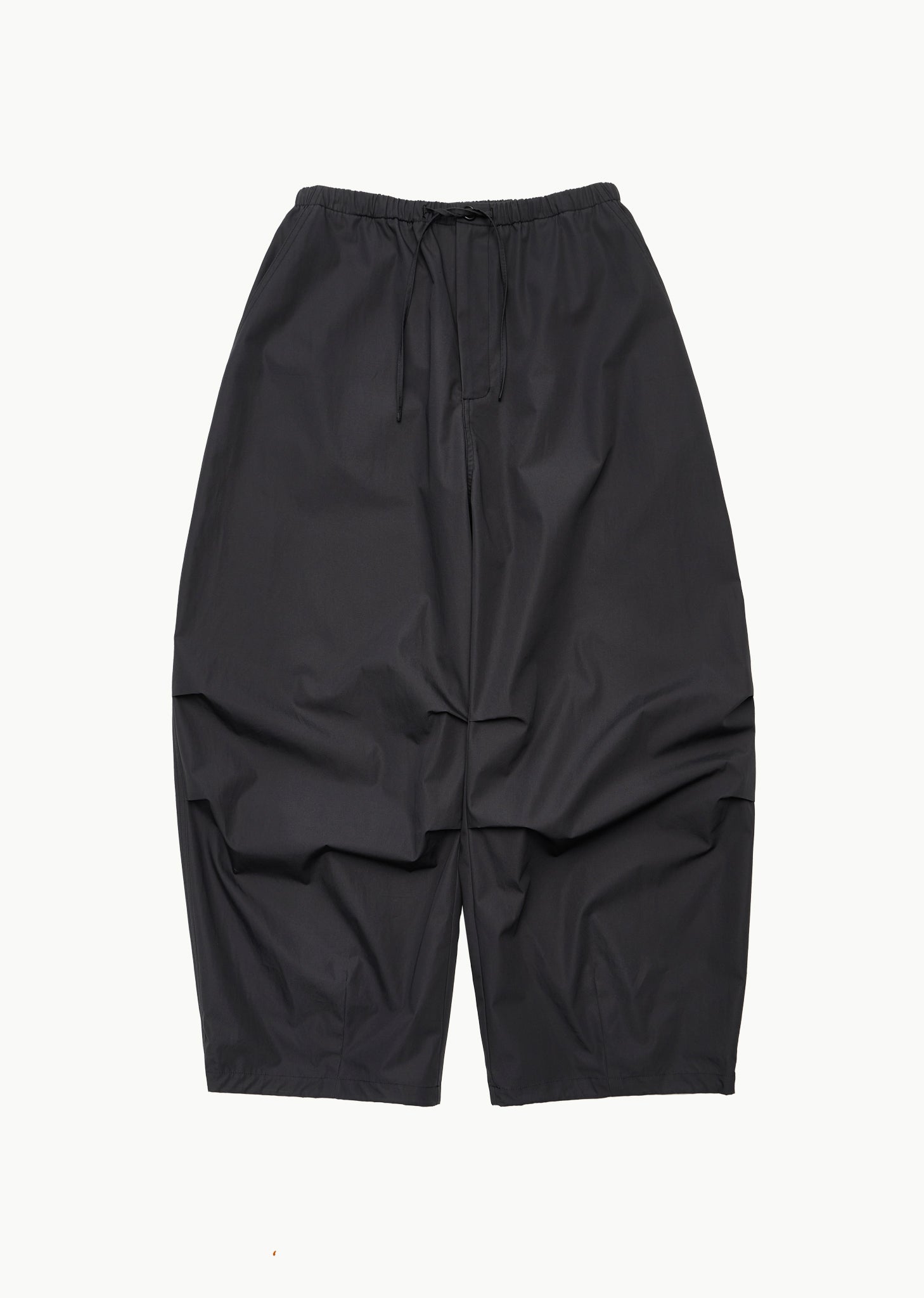 drawstring wide fatigue pants, charcoal