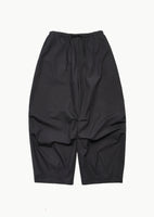 drawstring wide fatigue pants, charcoal - Image 1