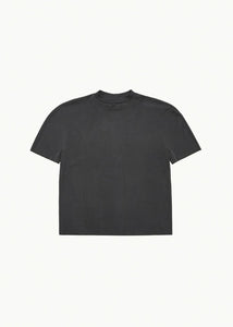 mock neck raglan t-shirt, charcoal