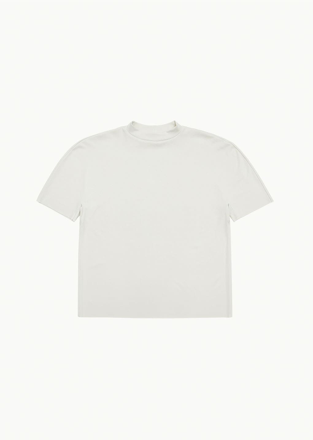 mock neck raglan t-shirt, ivory