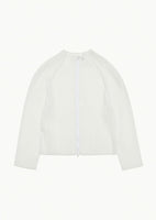 pleats zip up jumper, white - Image 1