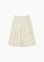 wide bermuda pants, ivory - Image 1