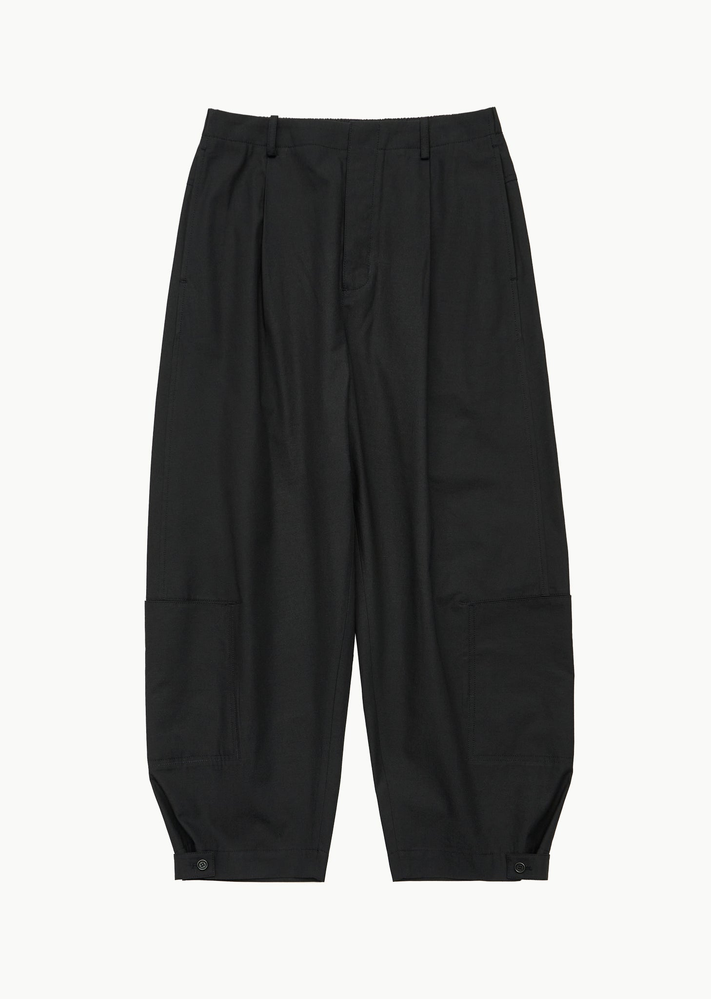 pocket banding pants, black