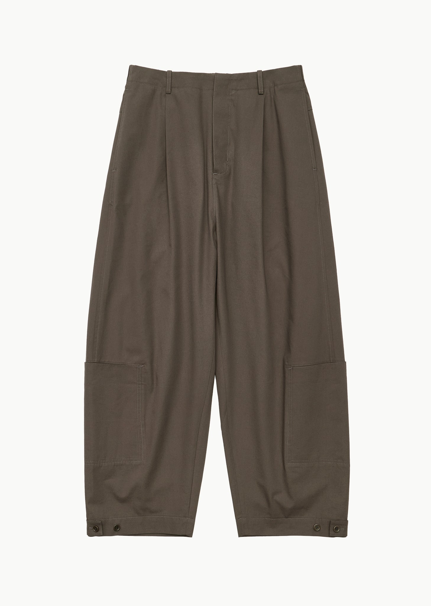 pocket banding pants, brown