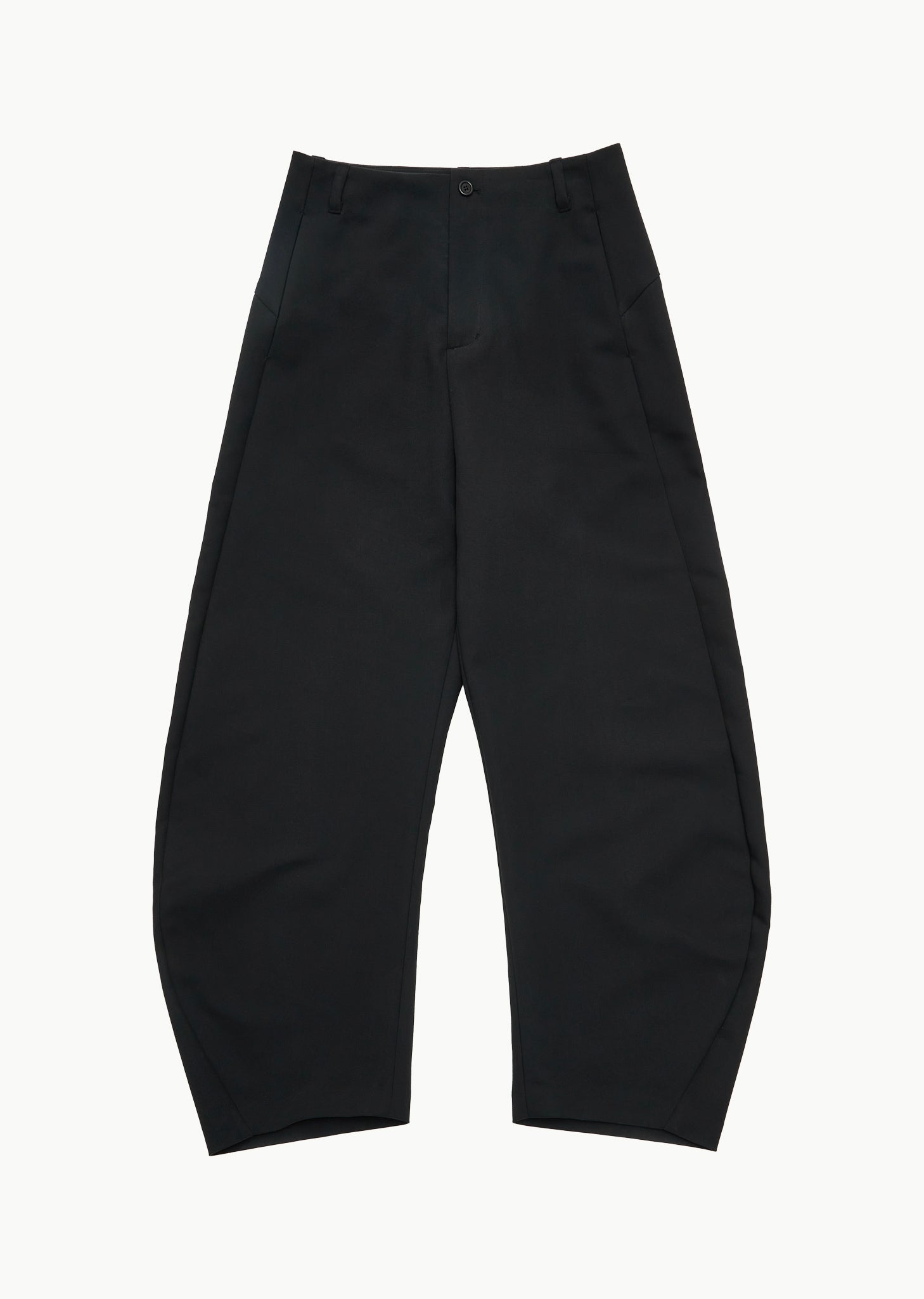 men's curved silhouette pants, black