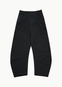 men's curved silhouette pants, black