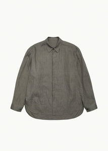 linen oversized shirt, khaki