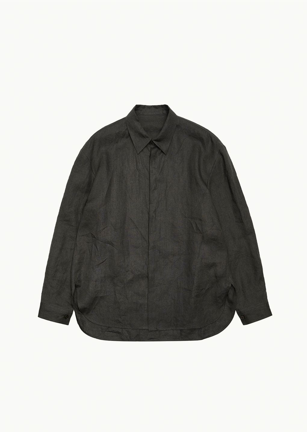 linen oversized shirt, khaki brown