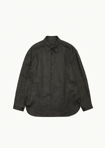 linen oversized shirt, khaki brown