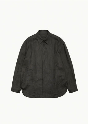 linen oversized shirt, khaki brown