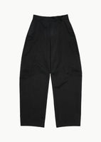 curved zip pants, black - Image 1