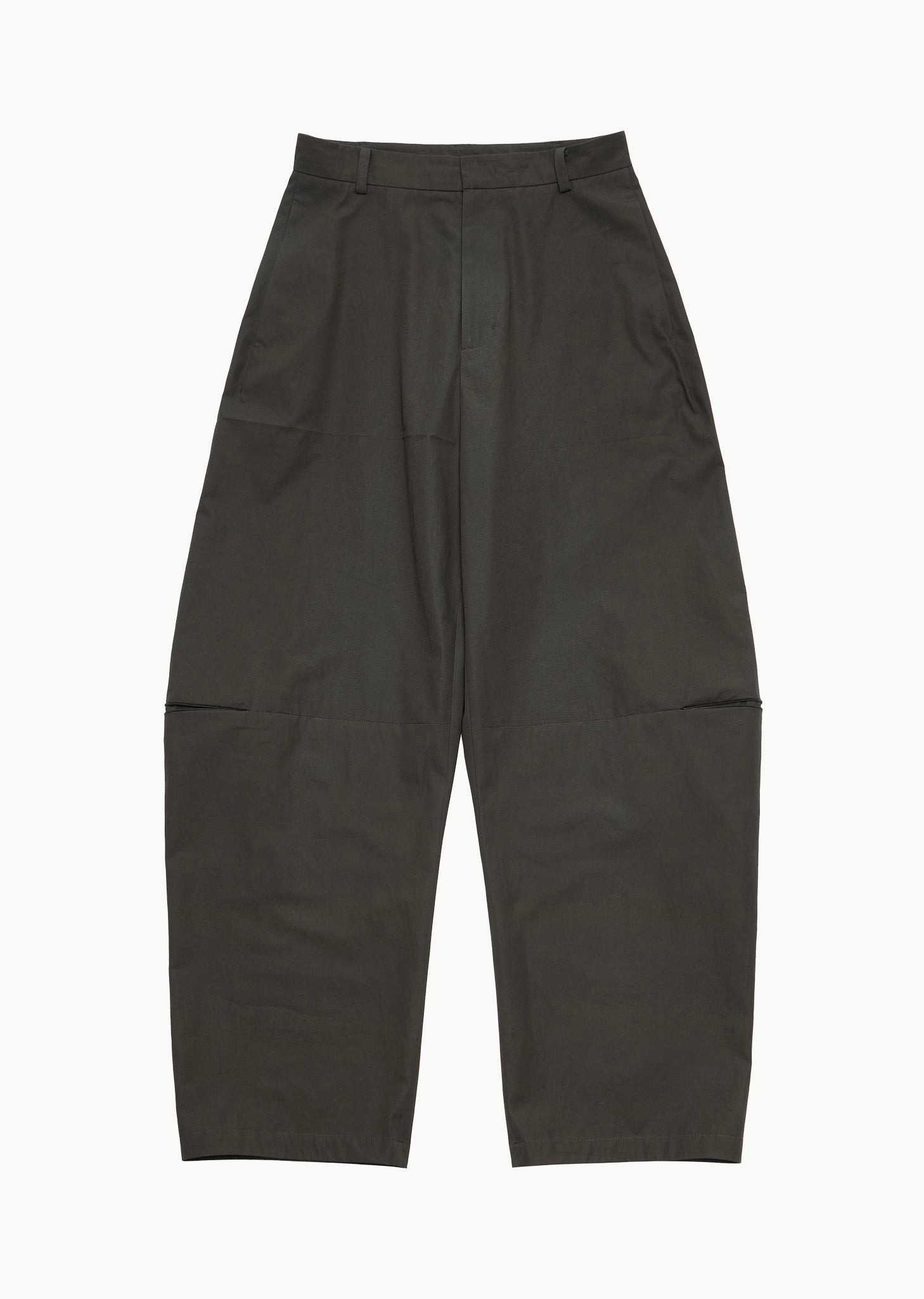 curved zip pants, khaki