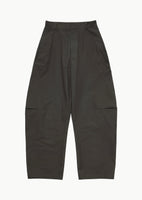 curved zip pants, khaki - Image 1
