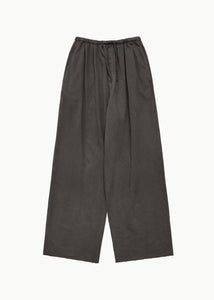 garments dyed banding pants, brown