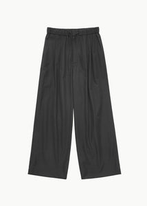 drawstring pants, charcoal