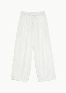 drawstring pants, white
