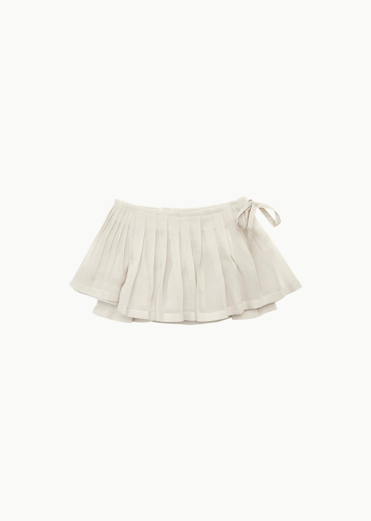 pleated belt, beige