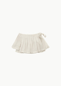 pleated belt, beige