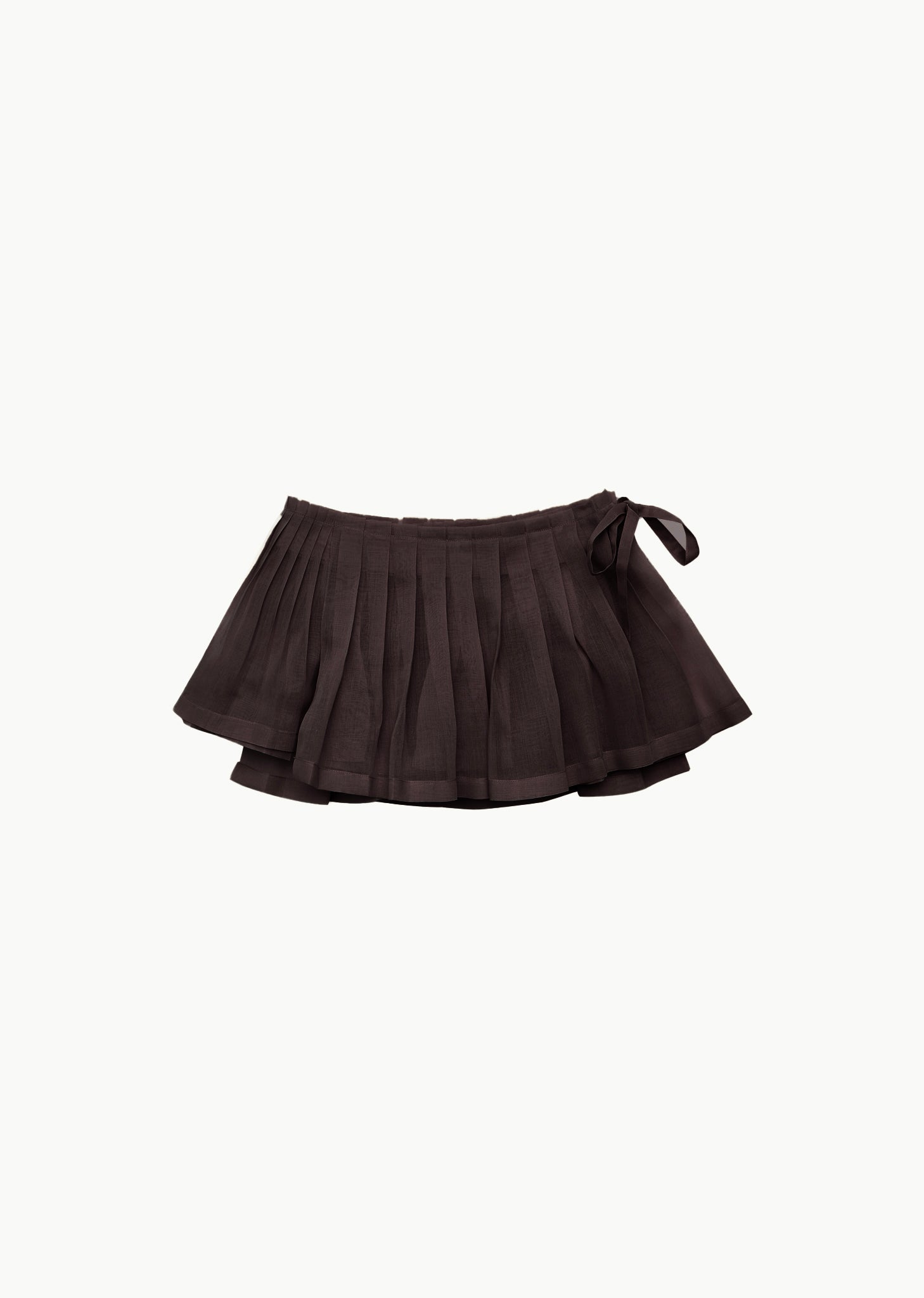 pleated belt, brown